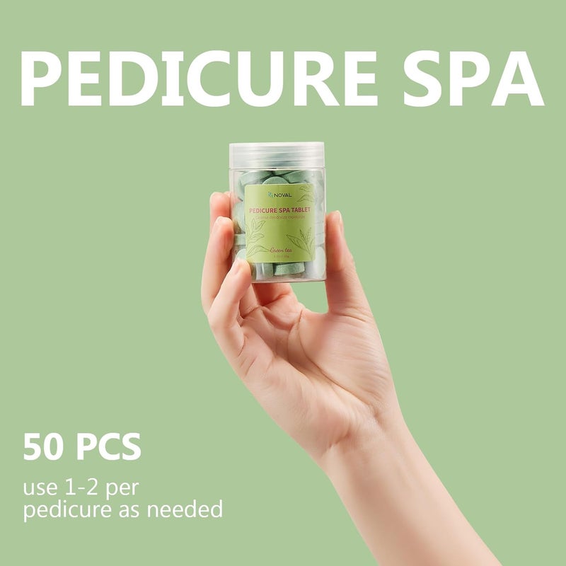 NOVAL Pedicure Spa Tablet - Fast Dissolving, Gentle & Portable Foot Soak for Softening Calluses & Hydrating Skin, Green Tea Scent - Image 4